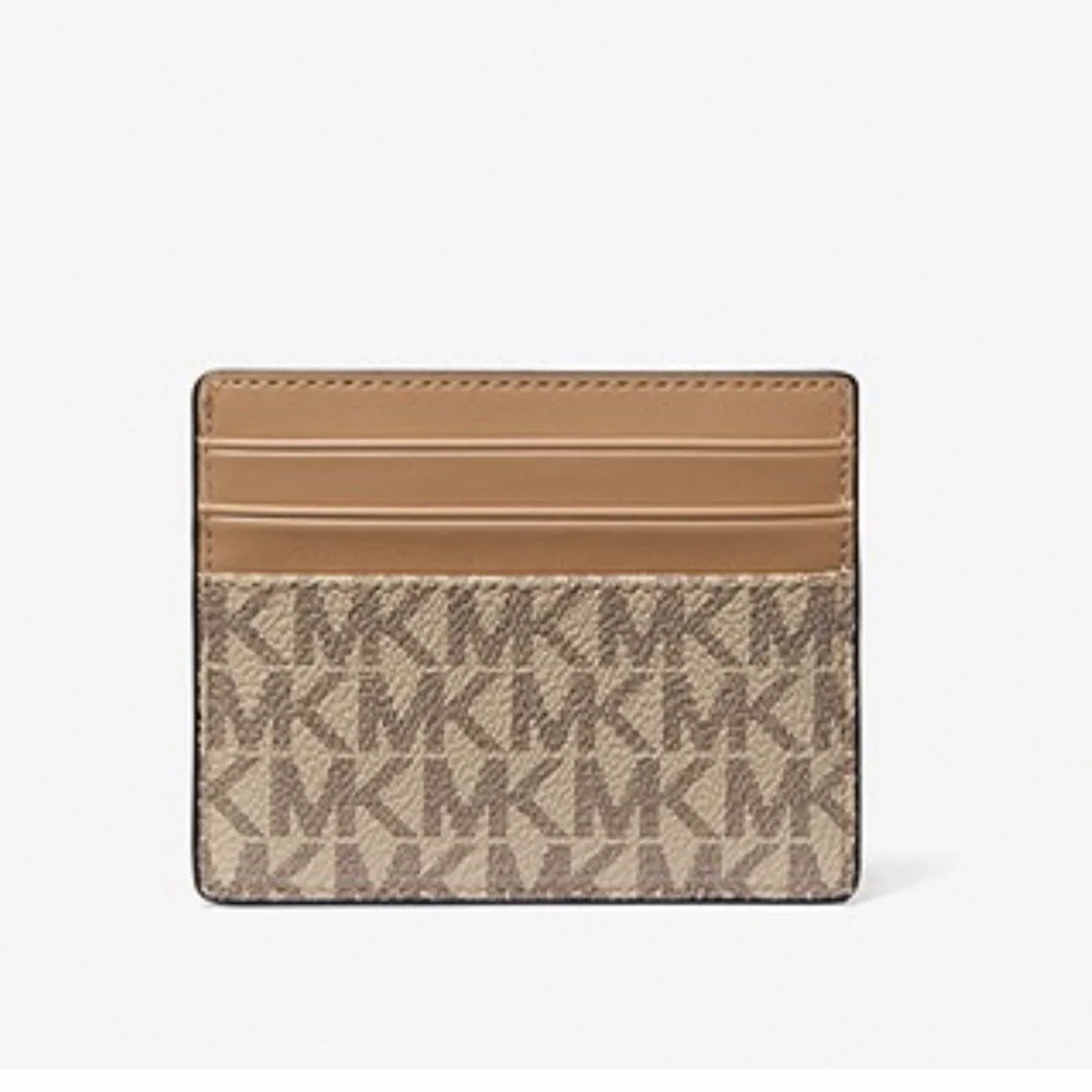MICHAEL KORS MENS Cooper Graphic Logo Tall Card Case 36S3LCOD2B Yellow NWT